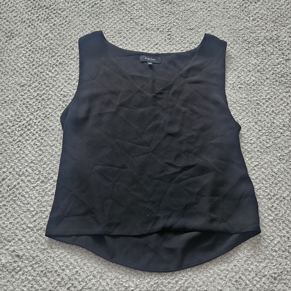 BABATON Murphy Blouse Black Sleeveless Tank Contemporary XXS Aritzia